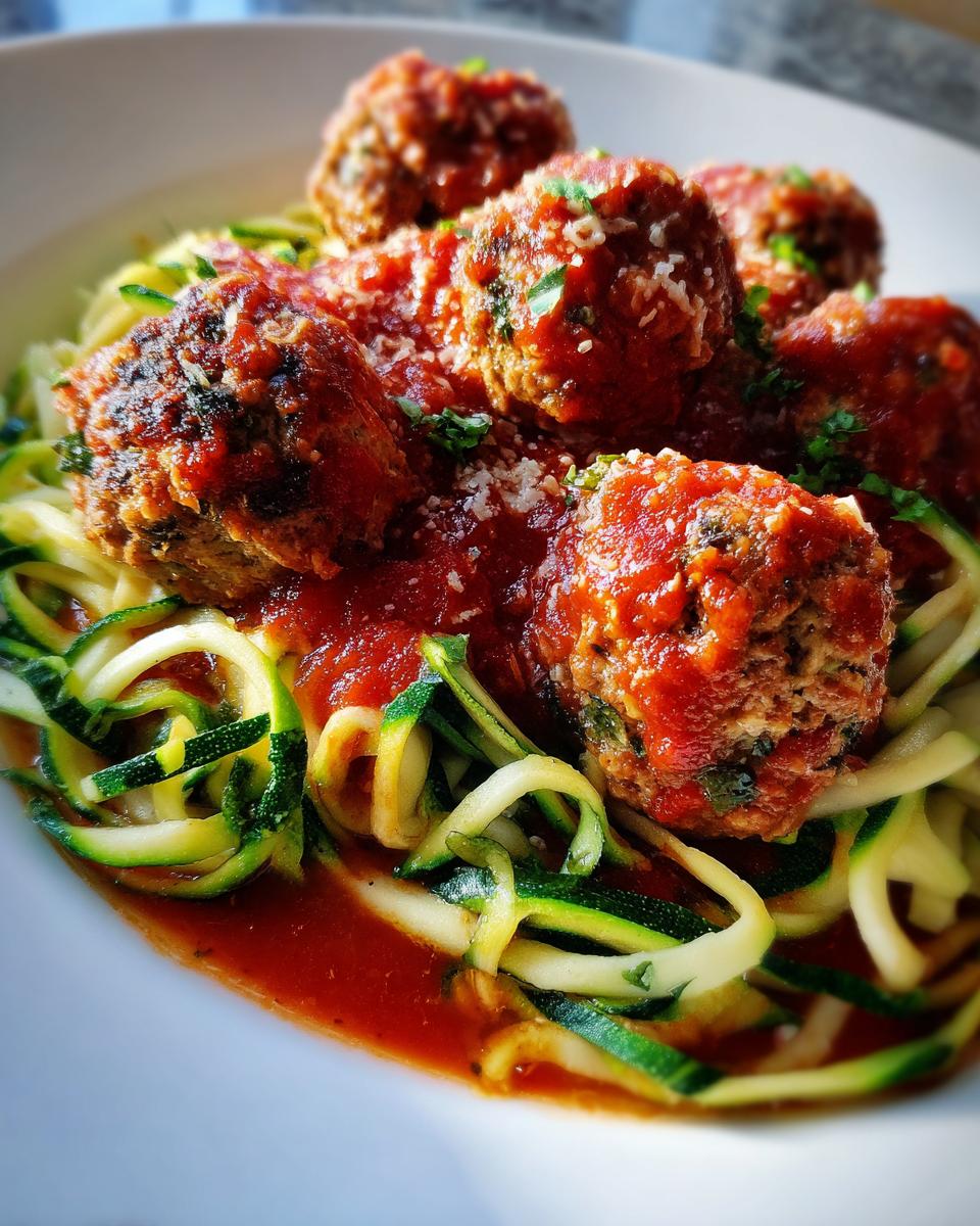 Amazing Veggie Turkey Meatballs Zoodles (40 Min) 5 Veggie-Loaded Turkey Meatballs & Zoodles - detail 2